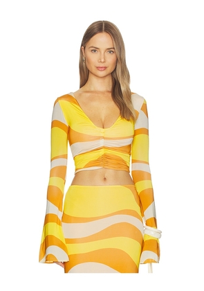 Cala de la Cruz Aelin Top in Yellow. Size S. Also in M.