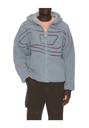 Diesel S-Za Hoodie in Grey. Size S. Also in M, L, XL/1X, XXL/2X.