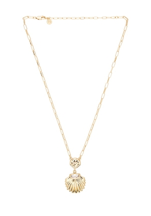 Ettika Santorini Pendant Necklace in Metallic Gold.