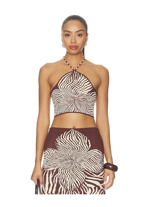 Alexis Gala Top in Brown. Size XS. Also in L, M, S.