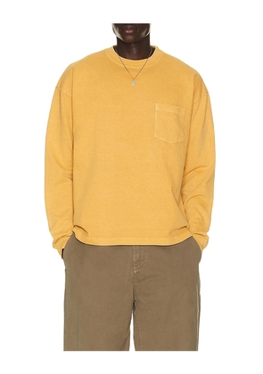 AGOLDE Lucan Long Sleeve Tee in Yellow. Size S. Also in XL/1X.