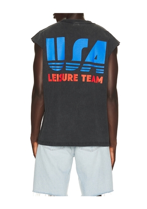 Duvin Design USA Leisure Muscle Tank in Black. Size S. Also in M, L, XL/1X.