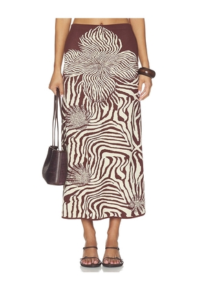 Alexis Jazlyn Skirt in Brown. Size XS. Also in L, M, S.