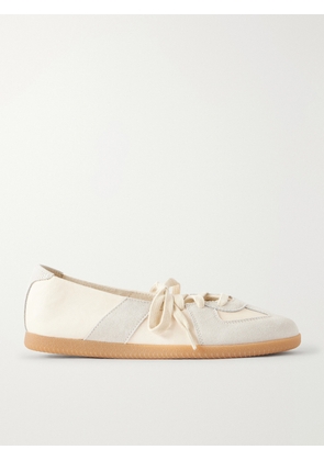 Maison Margiela - Replica Suede-trimmed Leather Sneakers - Neutrals - IT35,IT36,IT36.5,IT37,IT37.5,IT38,IT38.5,IT39,IT39.5,IT40,IT40.5,IT41