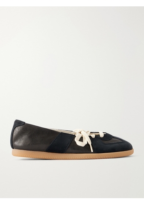 Maison Margiela - Replica Suede-trimmed Leather Sneakers - Black - IT35,IT36,IT36.5,IT37,IT37.5,IT38,IT38.5,IT39,IT39.5,IT40,IT40.5,IT41