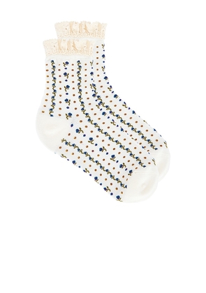 Free People Rosebud Waffle Knit Ankle in Ivory.