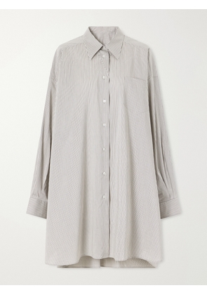 Maison Margiela - Oversized Striped Cotton And Silk-blend Shirt - Gray - IT38,IT40,IT42,IT44,IT46