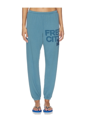 Free City Large Sweatpant in Teal. Size XS. Also in M, S.