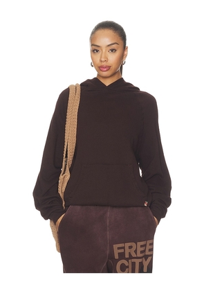 Free City Basicgoodness Fluff Hoodie in Brown. Size 1. Also in 2, 3, 4.