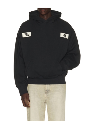 Fear of God ESSENTIALS 90's Hoodie in Black. Size XS. Also in S, M, L, XL/1X, XXL/2X, XXXL/3X.