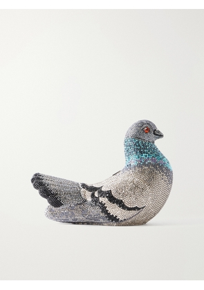 Judith Leiber Couture - Pigeon Crystal-embellished Silver-tone Clutch - One size
