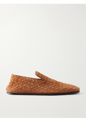 Bottega Veneta - Palazzo Intrecciato Suede Loafers - Brown - IT36,IT37,IT38,IT39,IT40,IT41