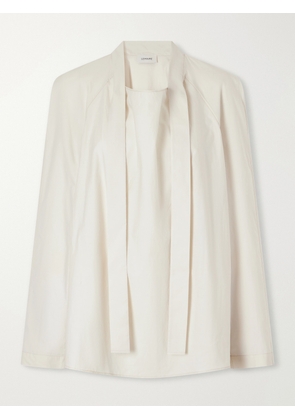 LEMAIRE - Ascot Cotton And Silk-blend Shirt - Neutrals - FR 34,FR 36,FR 38,FR 40,FR 42