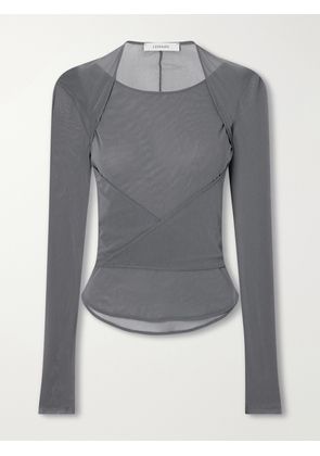 LEMAIRE - Ballerina Layered Mesh Top - Gray - xx small,x small,small,medium,large,x large