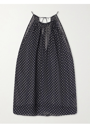 Nili Lotan - Nikki Halterneck Polka-dot Silk Tank - Black - x small,small,medium,large