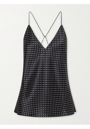 Nili Lotan - Emile Polka-dot Silk-satin Cami - Blue - x small,small,medium,large,x large
