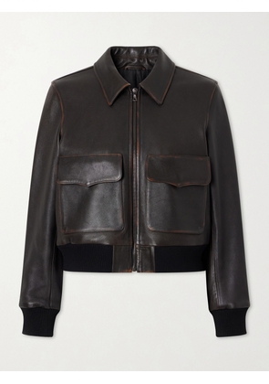 Nili Lotan - Redley Leather Bomber Jacket - Black - x small,small,medium,large,x large