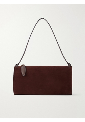 NEOUS - Gemini Leather-trimmed Suede Shoulder Bag - Brown - One size