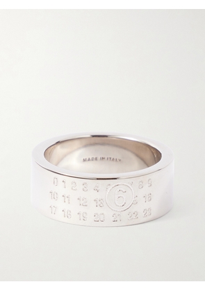 MM6 Maison Margiela - Logo-engraved Silver-tone Ring - 5,4,3,2,1