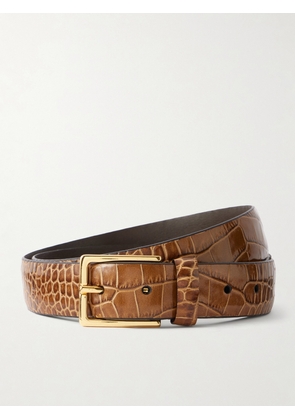Anderson's - Croc-effect Leather Belt - Brown - 65,70,75,80,85,90