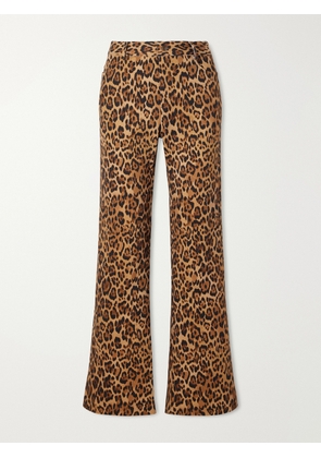 Anna Sui - Animal-print Cotton-blend Wide-leg Pants - Animal Print - US0,US2,US4,US6,US8,US10,US12