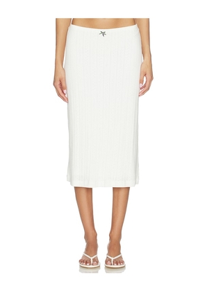 Lacoste Pointelle Skirt in White. Size 34. Also in 36, 38, 42.