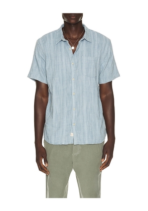 Marine Layer Classic Stretch Selvage Shirt in Blue. Size S. Also in M, L, XL/1X.
