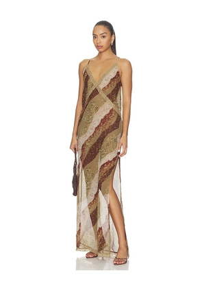 LIONESS Melrose Maxi Dress in Multi. Size XXS. Also in XS, S, M, L, XL.