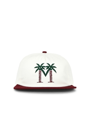 Malbon Palma Drive Snapback in White.
