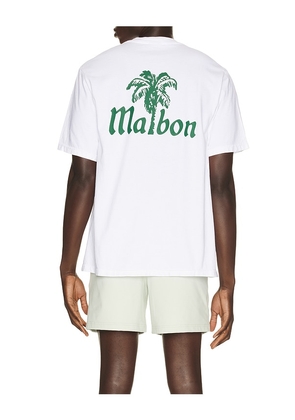 Malbon Bermuda Playa Tee in White. Size S. Also in M, L, XL/1X.