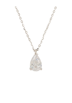 SHASHI Nikita Pendant Necklace in Metallic Silver.