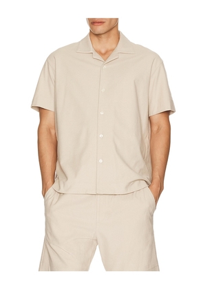 Theory Soft Terry Shirt in Neutral. Size M. Also in S, L, XL/1X, XXL/2X.