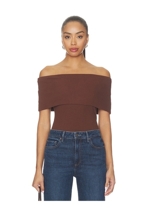 PAIGE Rosarita Top in Brown. Size XXS. Also in XS, S, M, L, XL.