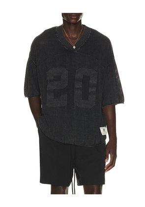 REPRESENT Knitted Varsity Jersey in Grey. Size S. Also in M, L, XL/1X.