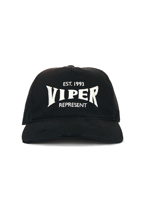 REPRESENT Viper Room Cap in Black.