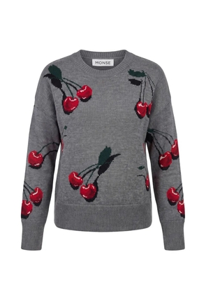 Monse cherry-motif sweater - Grey
