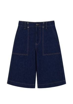 Versace Jeans Couture contrast-stitch denim shorts - Blue