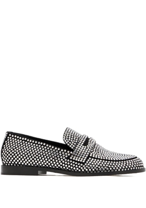 Amina Muaddi Tilda crystal-embellished loafers - Black