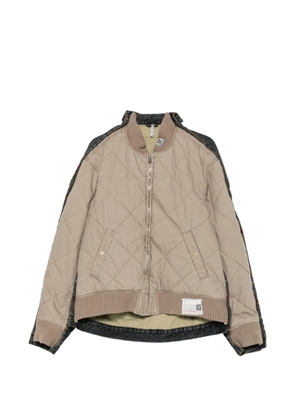 Maison MIHARA YASUHIRO quilted layered-denim jacket - Neutrals