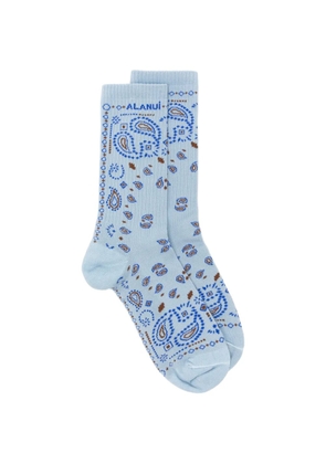 Alanui paisley-pattern socks - Blue