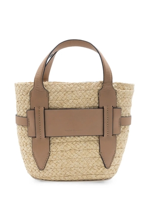Helen Kaminski Lipari S woven leather-trim tote bag - Neutrals