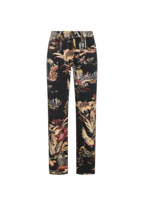 ETRO graphic-print jeans - Black