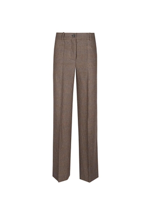 P.A.R.O.S.H. checked tailored trousers - Brown