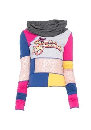 Dolce & Gabbana Pre-Owned 2000 patchwork cowl-neck top - Pink
