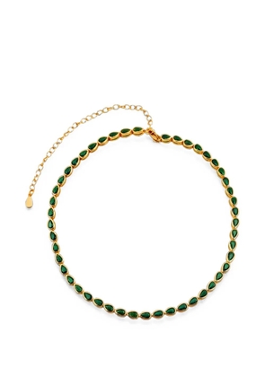 Lady D World pear-cut crystal choker - Gold