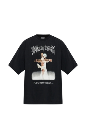 VETEMENTS graphic-print oversized T-shirt - Black