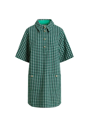 Essentiel Antwerp checked A-line mini dress - Green