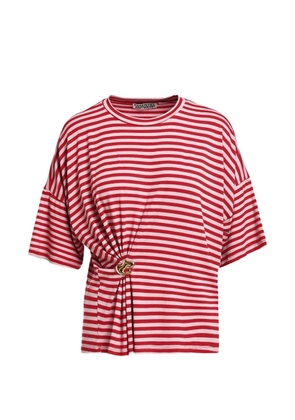 Essentiel Antwerp striped gathered-detail T-shirt