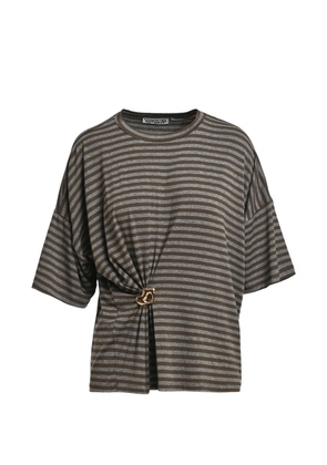 Essentiel Antwerp striped ring-detail T-shirt - Green