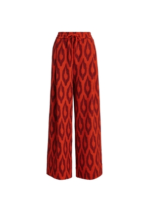 Essentiel Antwerp printed drawstring-fastening palazzo pants - Red